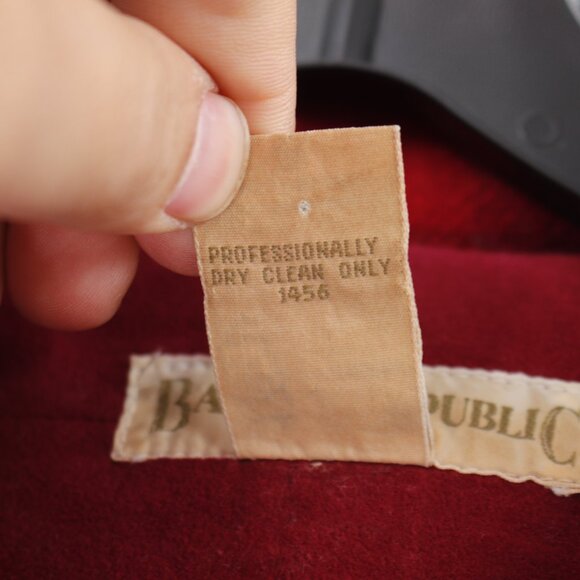 Vintage Banana Republic Mackinaw cruiser jacket Mens Medium Red Plaid Wool Blend - Picture 6 of 13